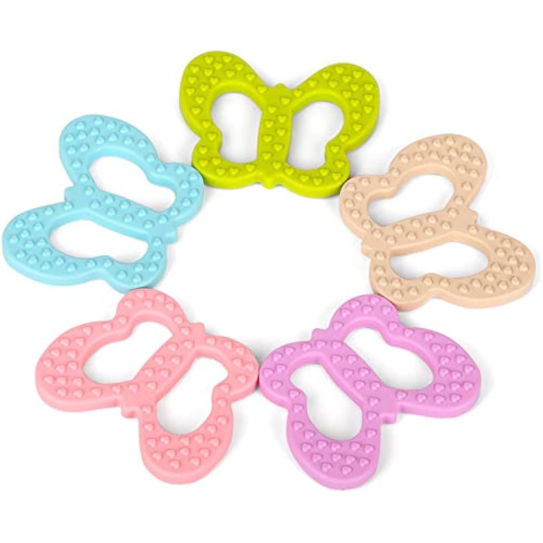 PREMYO Silicone Baby Teething Toy – BPA-Free Butterfly Teether, Turquoise