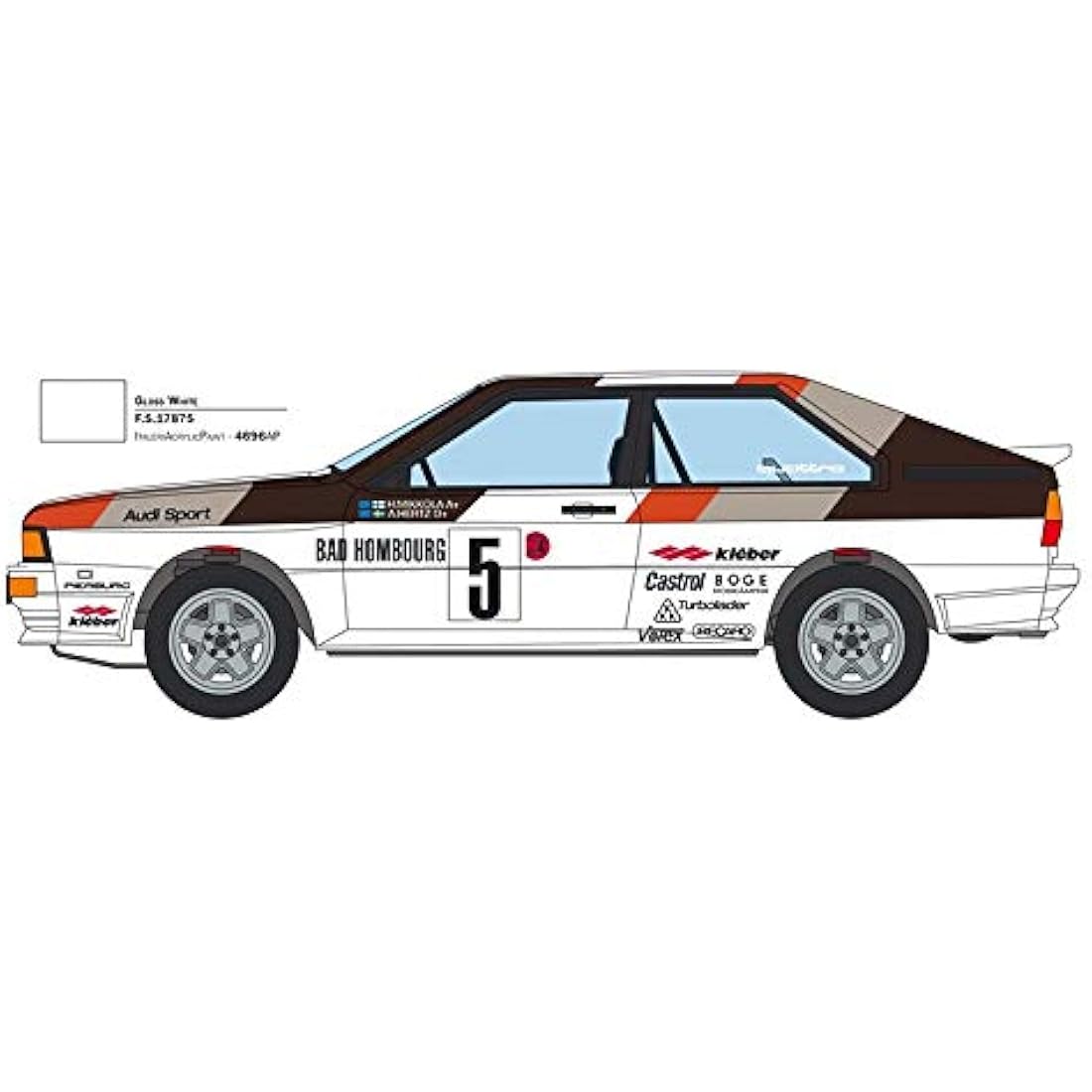 Italeri Audi Quattro Rally 1:24 Scale Model Kit - Detailed Hobby Kit
