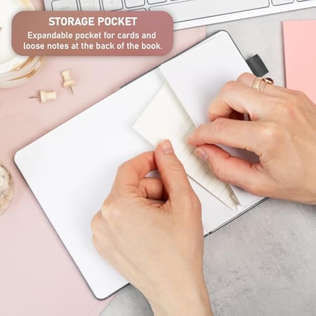GoGirl Password Book with Alphabetical Tabs – Small Black Logbook