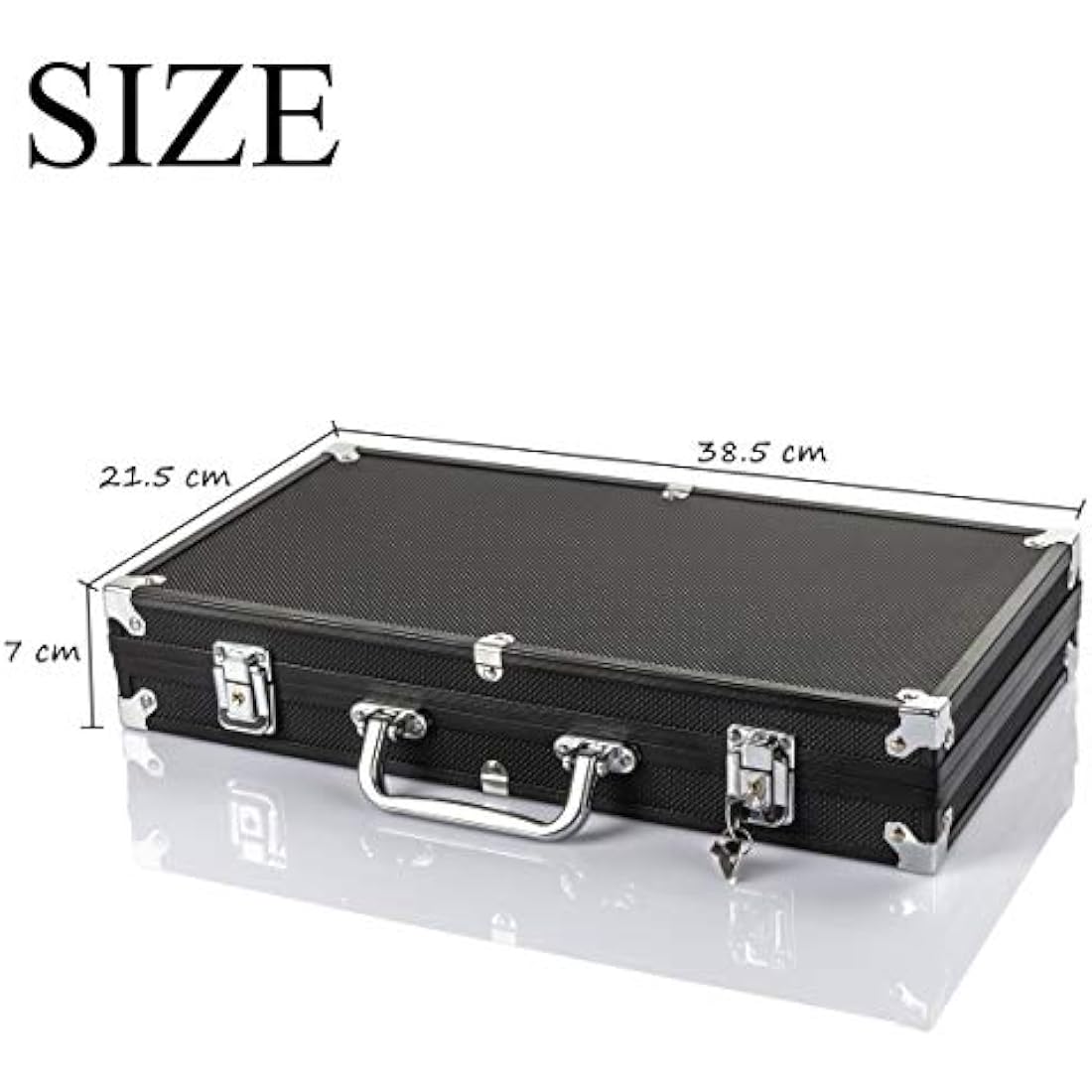 Display4top 300 Piece Texas Holdem Poker Chips Set with Aluminum Case