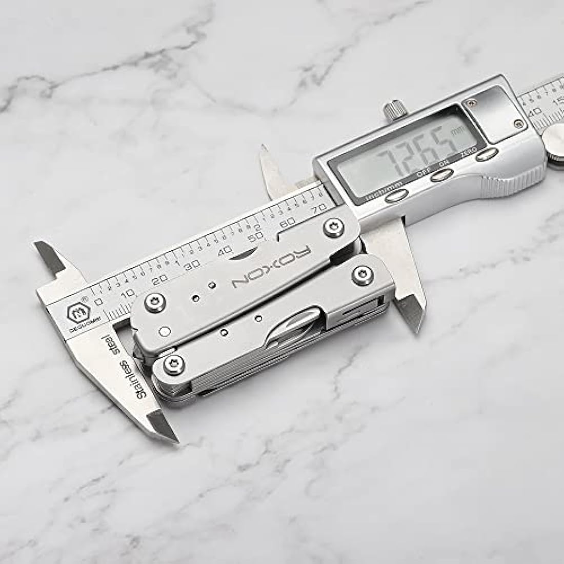 ROXON M2 14-in-1 Mini Multitool with Folding Scissors and Belt Clip
