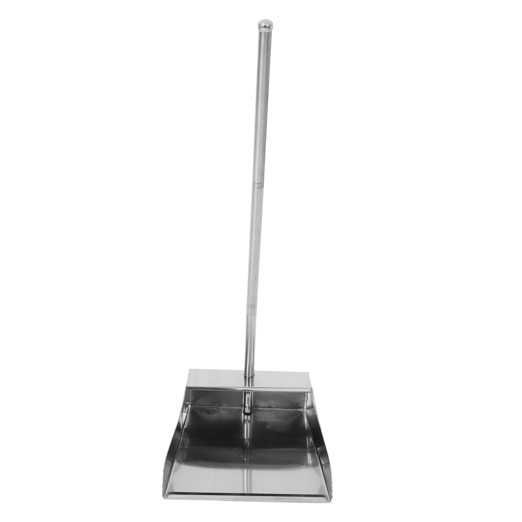 Luxshiny Stainless Steel Dustpan | Long Handle Upright Cleaning Shovel