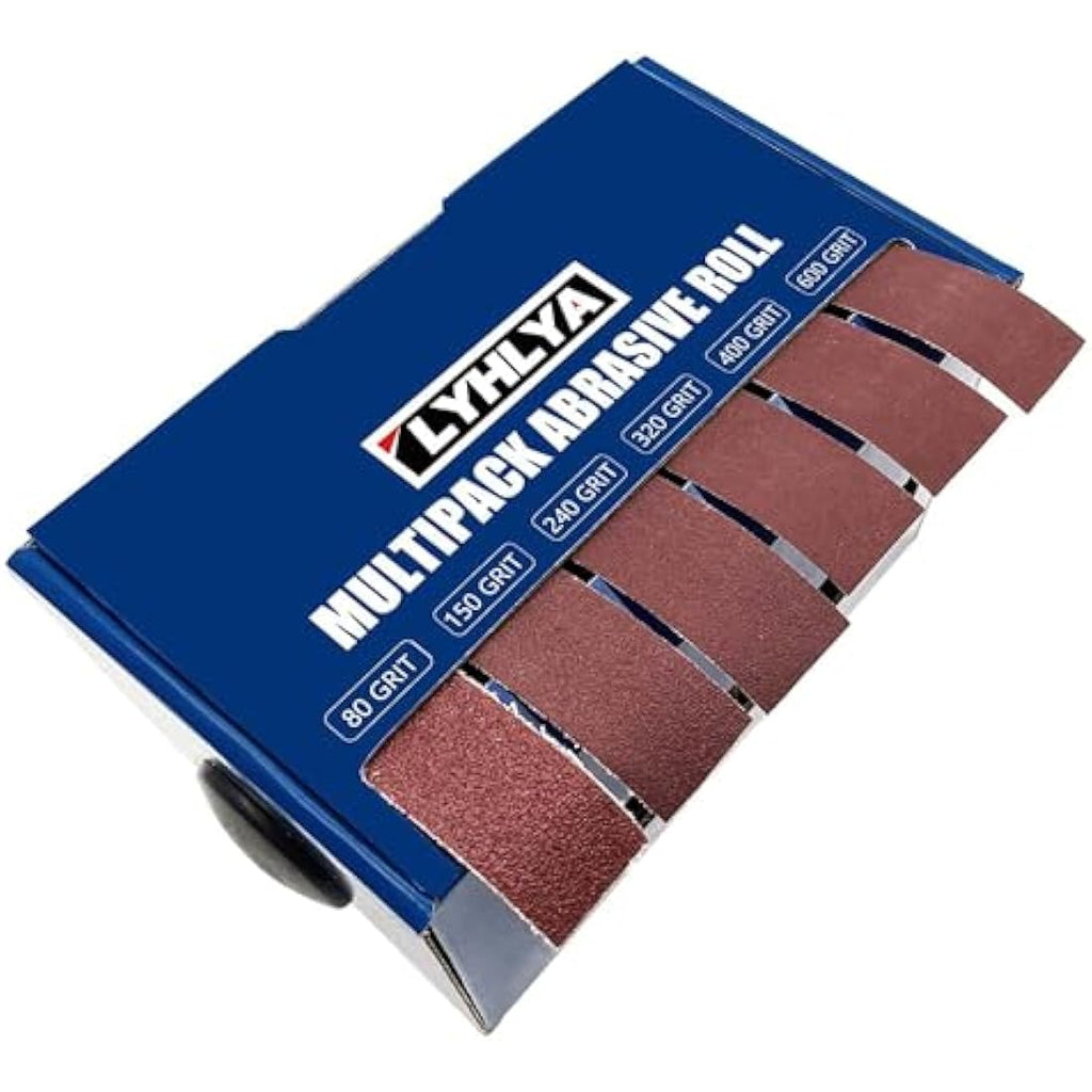 6-Roll Sandpaper Set – 80-600 Grit Aluminum Oxide Emery Cloth