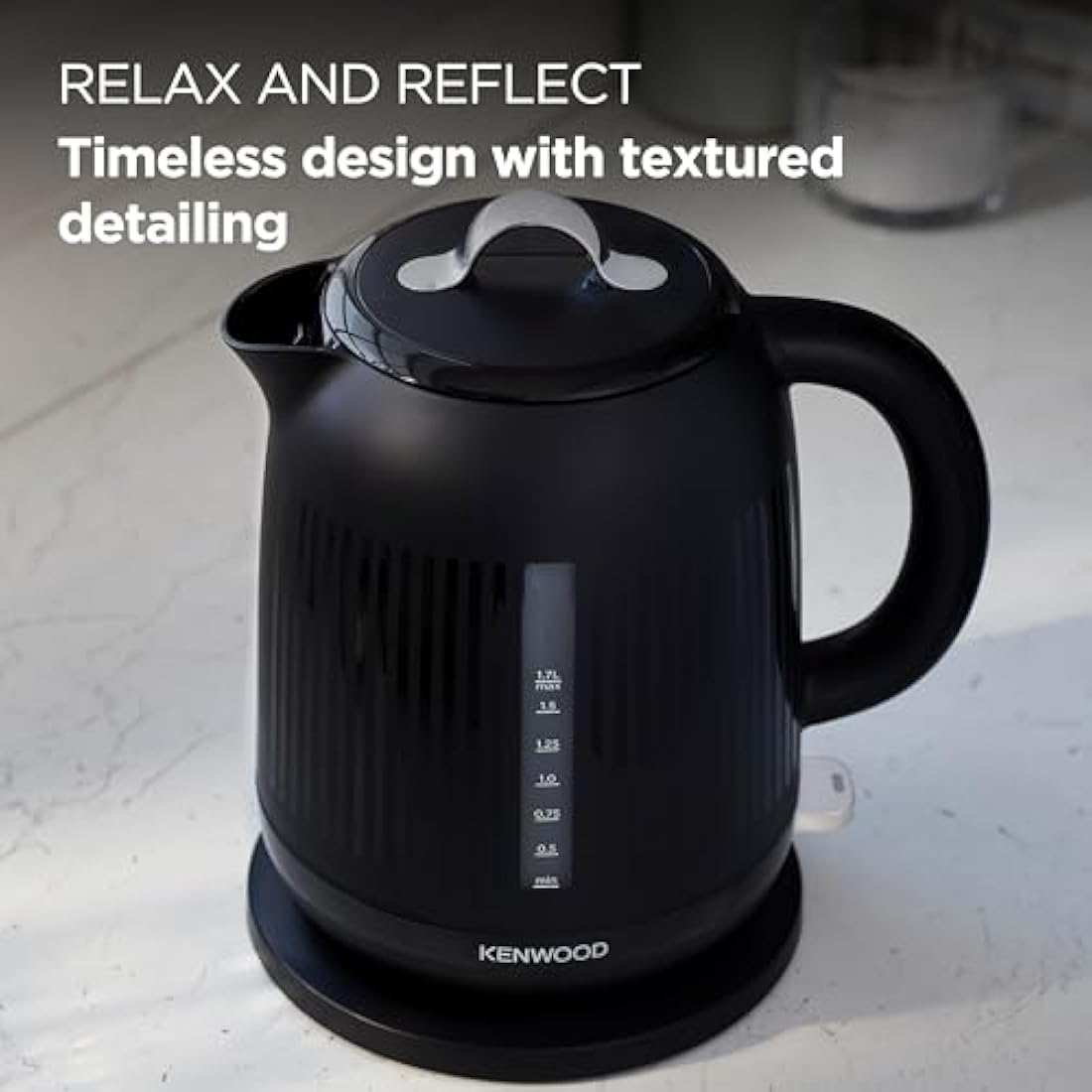 Kenwood Dawn Electric Kettle | 1.7L Fast Boil | Midnight Black