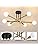 Modern 6-Light Sputnik Chandelier – Black Semi Flush Mount