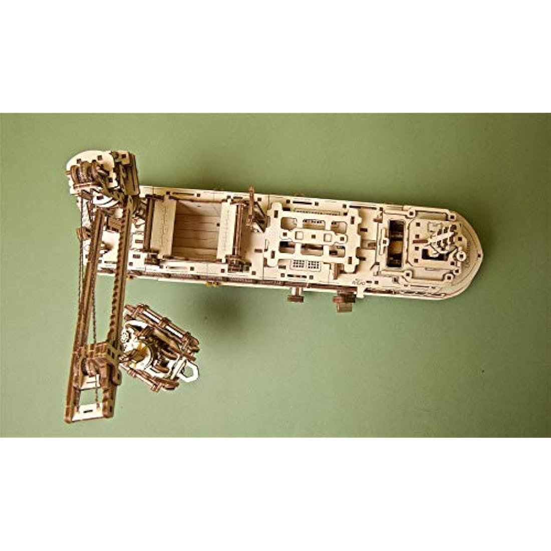 UGEARS Research Vessel 3D Wooden Model Kit – Mechanical Ship Puzzle