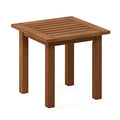 Furinno Outdoor Patio Side Table - Meranti Wood Weather Resistant - Natural