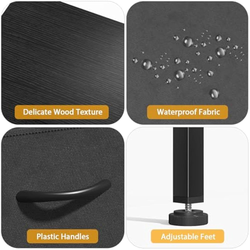 6-Drawer Fabric Dresser – Vertical Chest of Drawers, Black