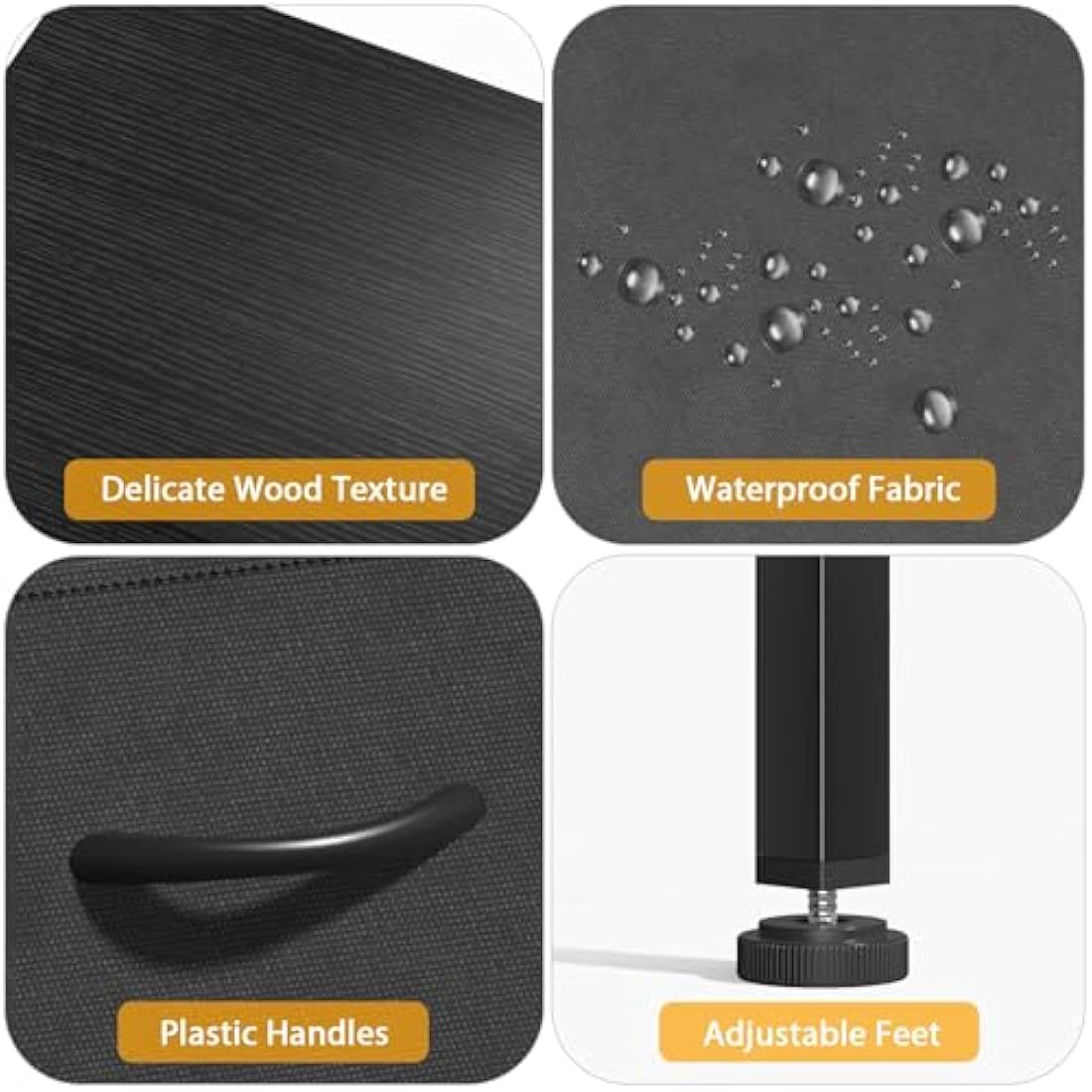 6-Drawer Fabric Dresser – Vertical Chest of Drawers, Black