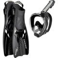 Cressi Tonga Snorkel Set – Full Face Baron Mask and Adjustable Fins