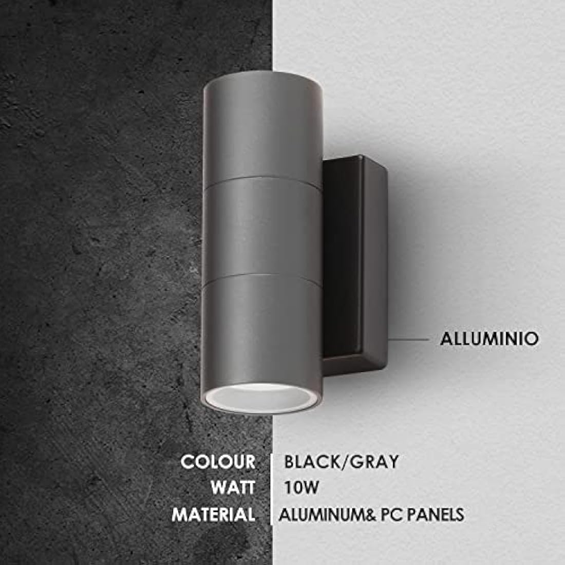 CELAVY Outdoor Wall Lights – IP65 Waterproof Modern Up Down Sconce, Grey