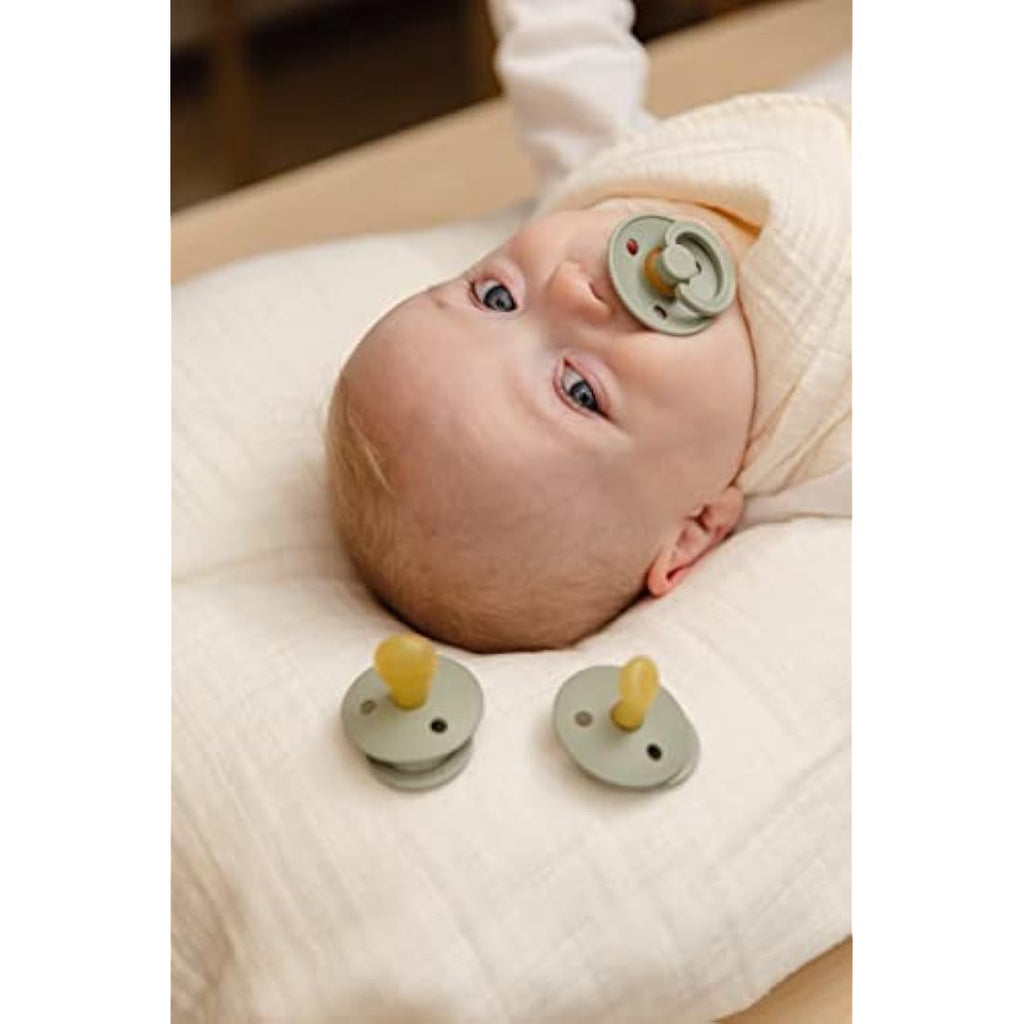 BIBS Colour Pacifier 2-Pack | Natural Rubber Latex | Vanilla/Peach