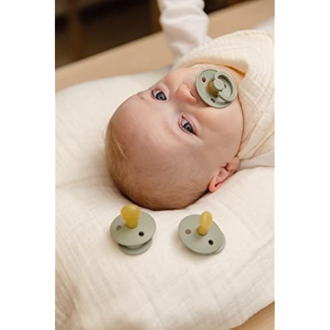BIBS Colour Pacifier 2-Pack | Natural Rubber Latex Size 2 | Cloud