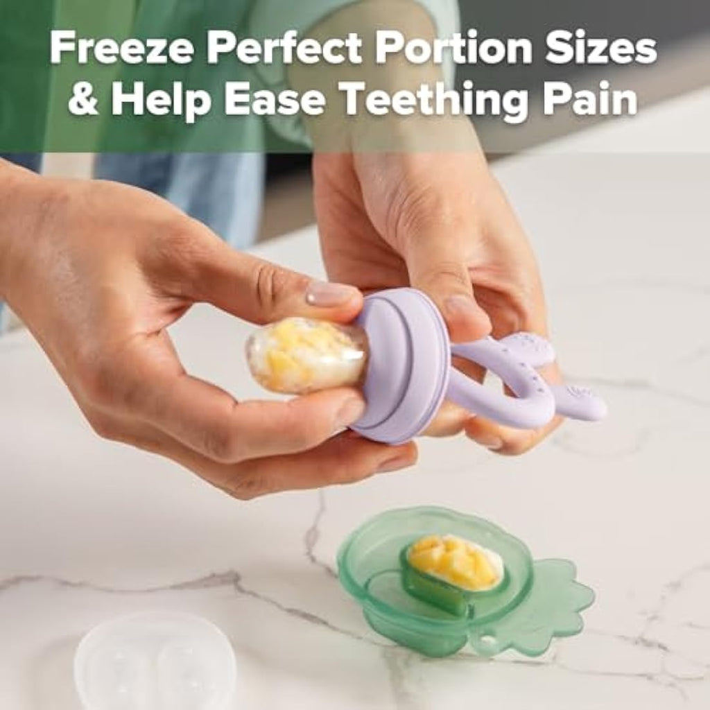 Haakaa Baby Fruit Feeder & Silicone Freezer Tray Set - Lavender