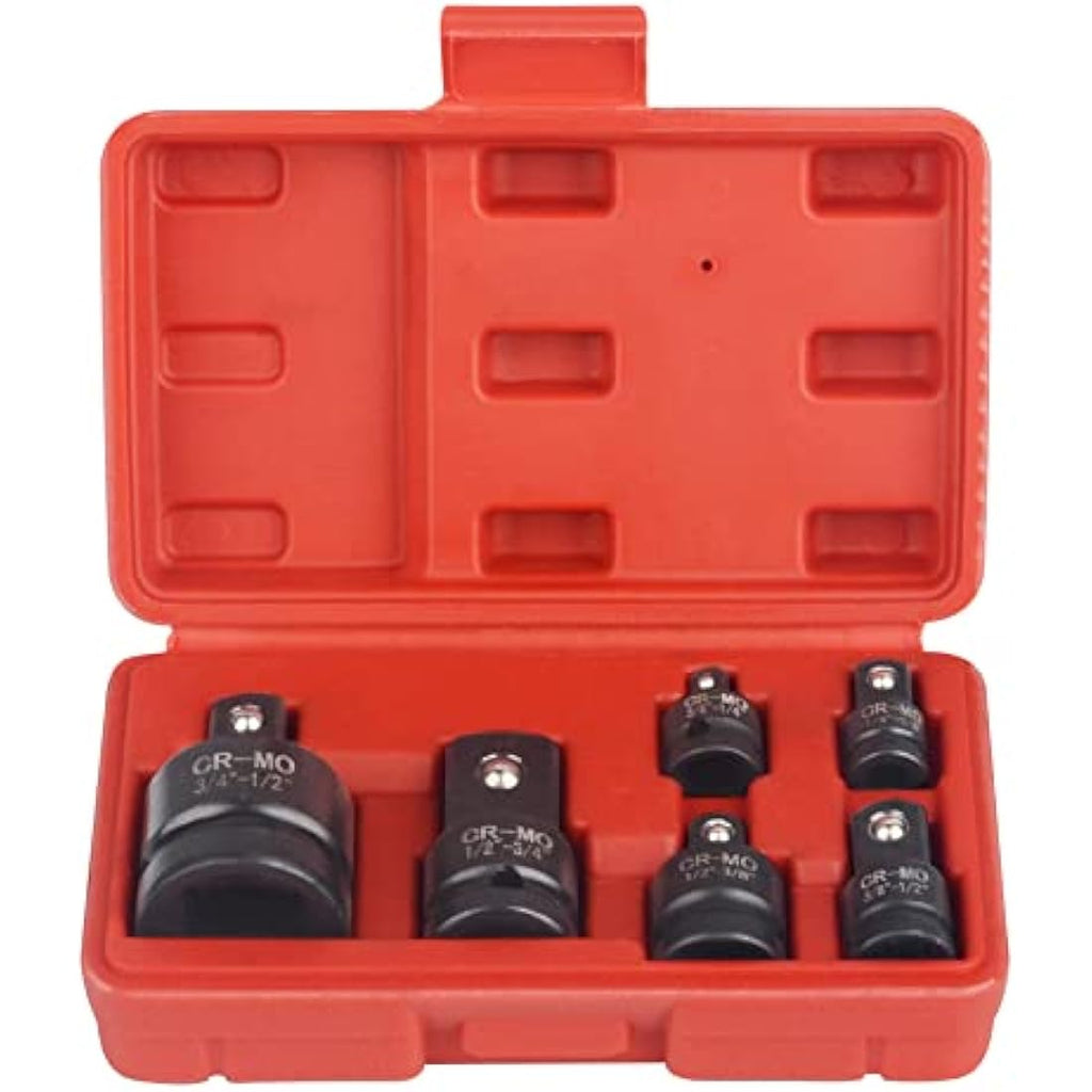 DAYUAN 6pcs Impact Socket Adapter Set – Chrome Molybdenum Steel 1/4" to 3/4" Drive Reducers