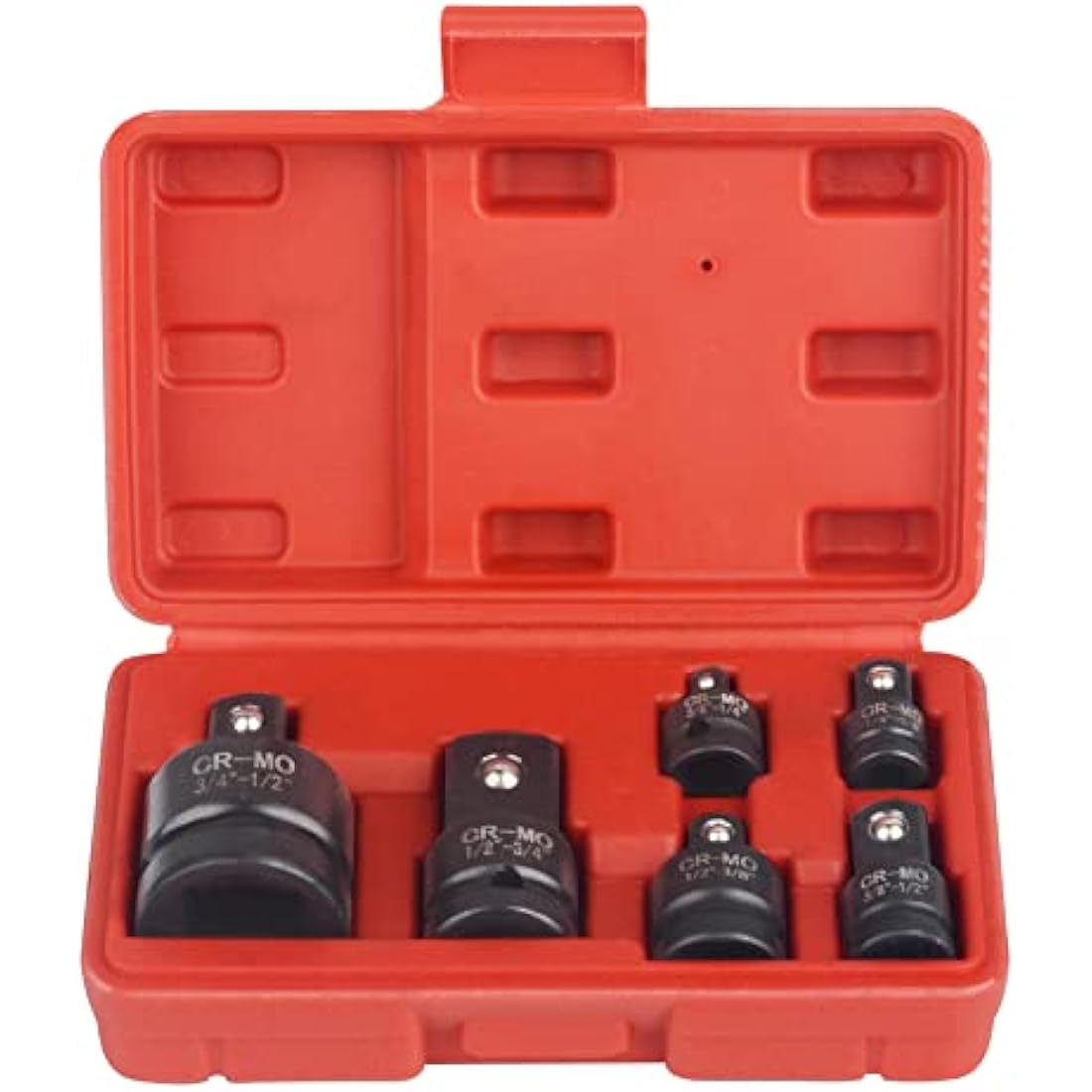 DAYUAN 6pcs Impact Socket Adapter Set – Chrome Molybdenum Steel 1/4" to 3/4" Drive Reducers