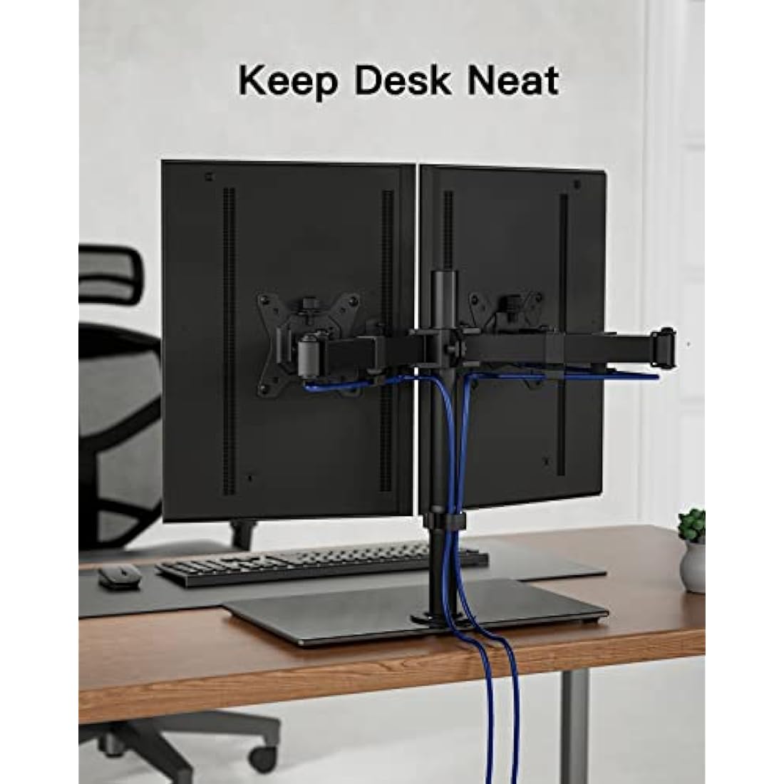 ErGear Dual Monitor Stand | Adjustable Desk Mount for 13-32 Inch Screens