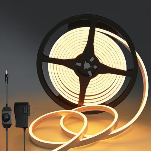 Lucienstar 5M Neon LED Strip Light – Dimmable Warm White 12V IP67