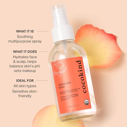 Cocokind Organic Rosewater Facial Toner | Hydrating Skincare Mist
