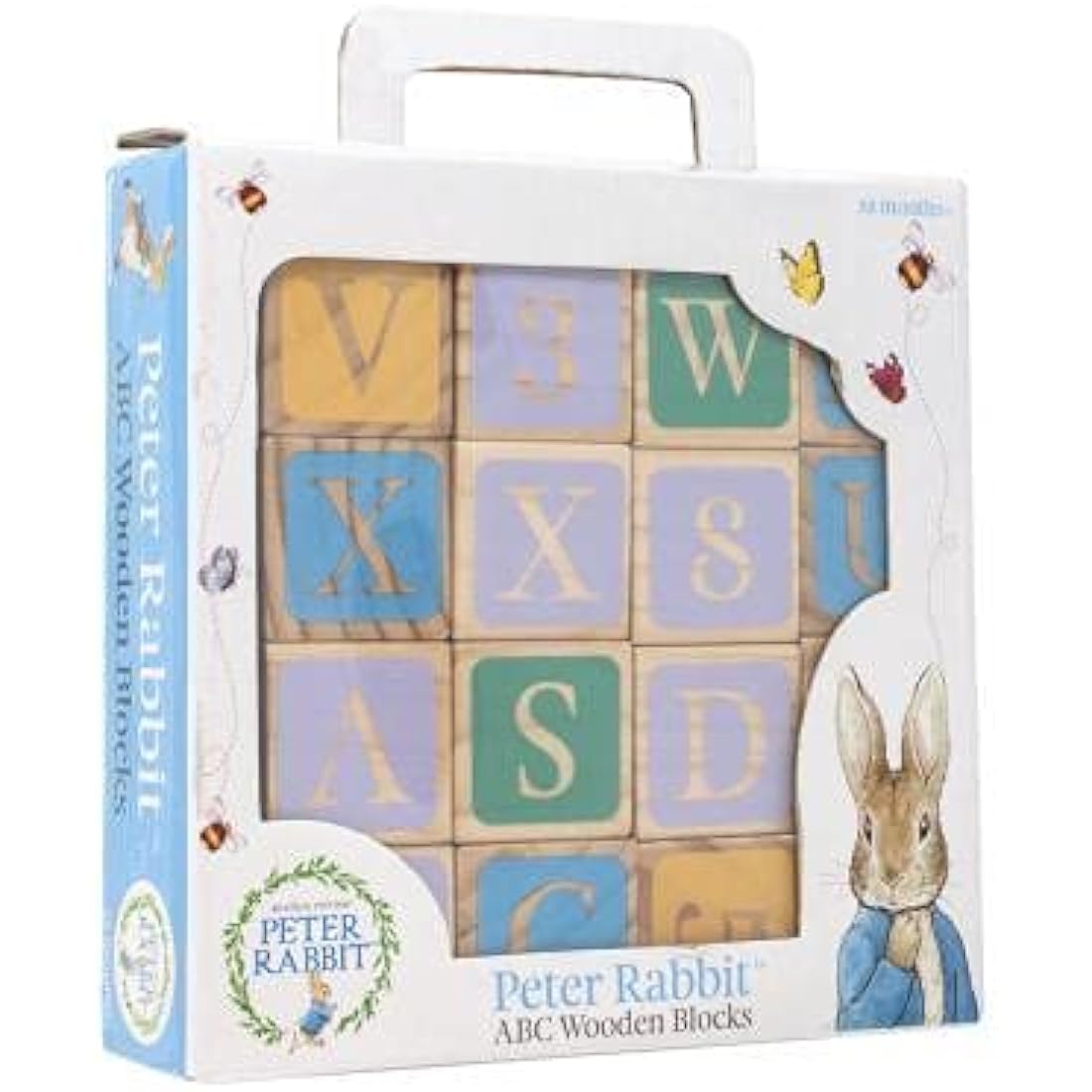 Peter Rabbit Wooden Building Blocks | Toddler Alphabet Stacking Bricks