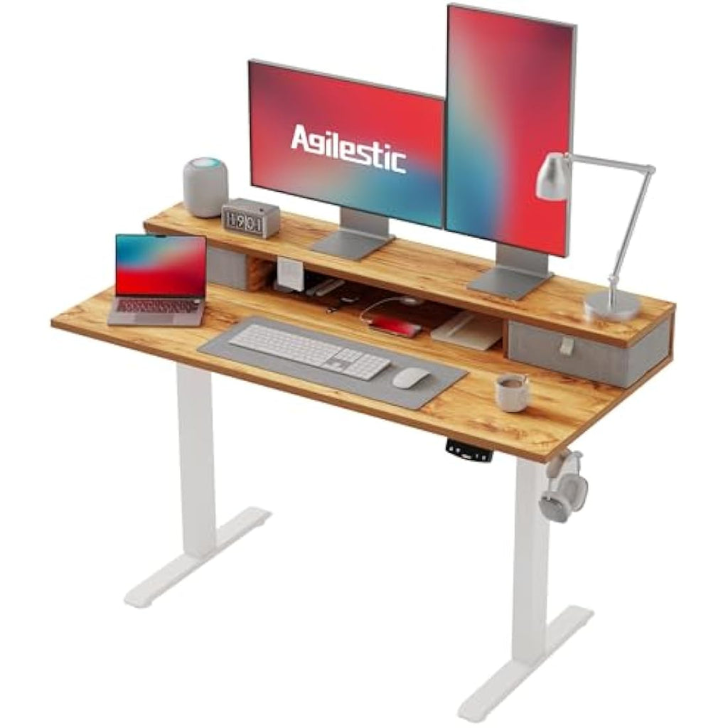 Agilestic Electric Standing Desk - 120x60cm Sit-Stand with 2 Drawers