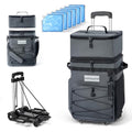 Odoland Rolling Cooler with Wheels | 72-Can Insulated Leakproof Trolley Bag