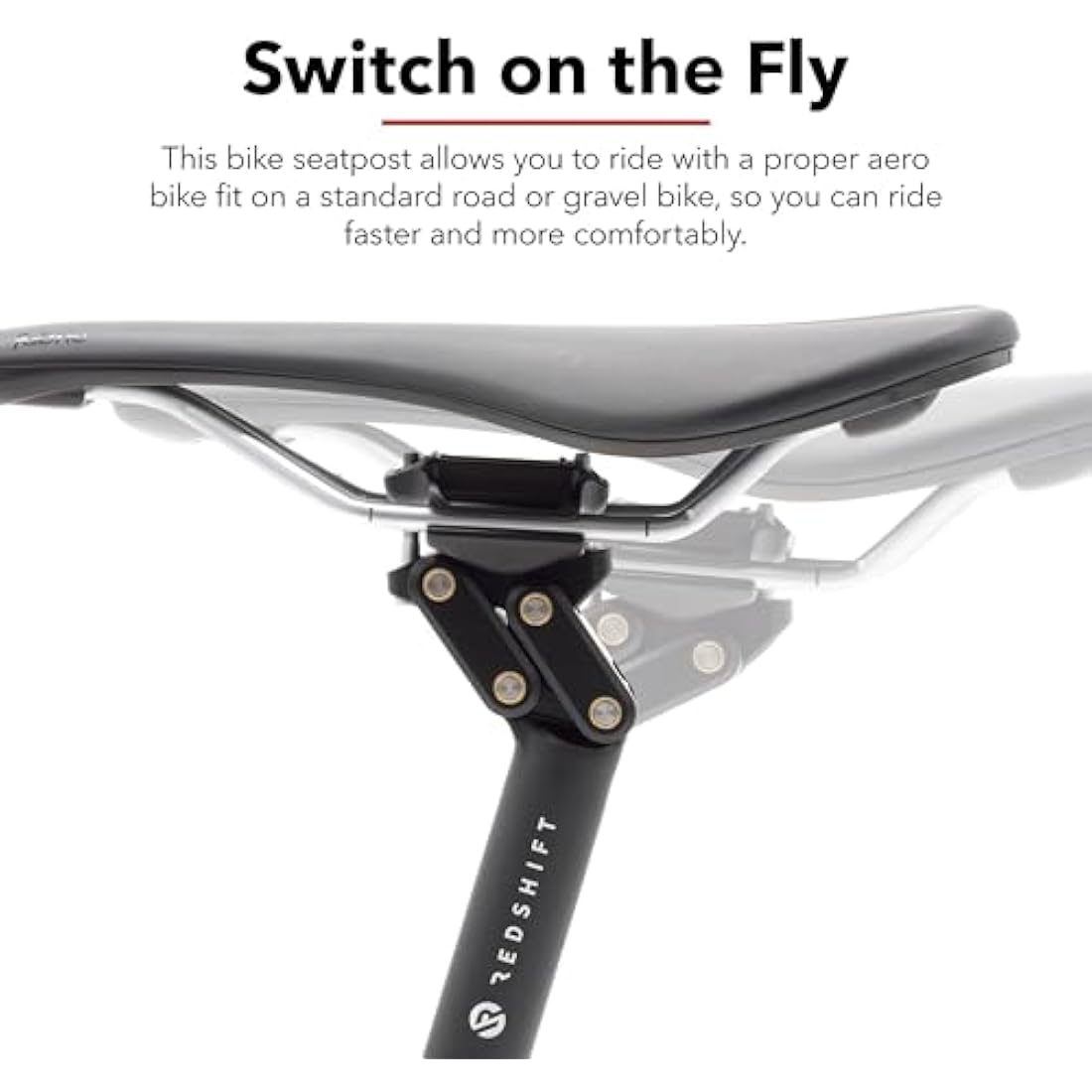 Redshift Dual-Position Bike Seatpost – 27.2mm Aluminum Aero Post