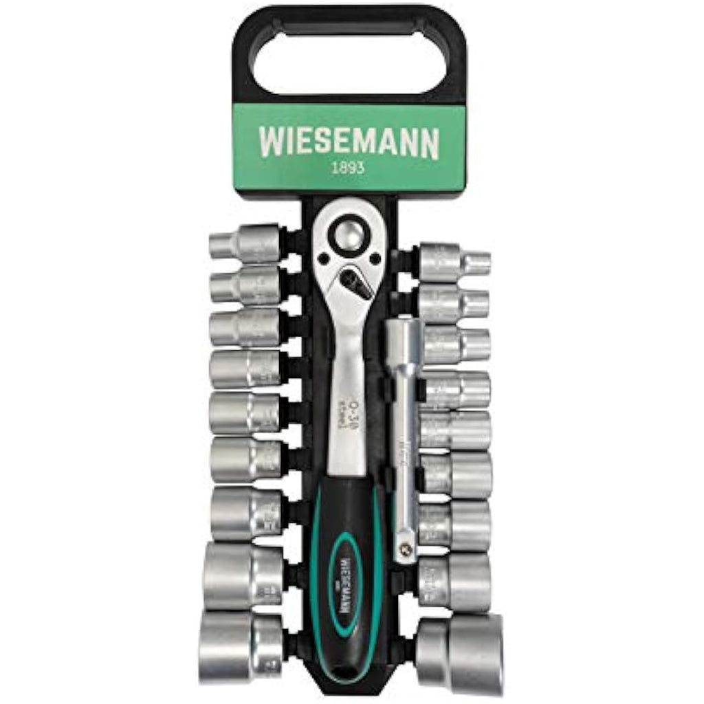 WIESEMANN 1893 Socket Wrench Set | 20-Piece 1/2" Ratchet & Cr-V Steel