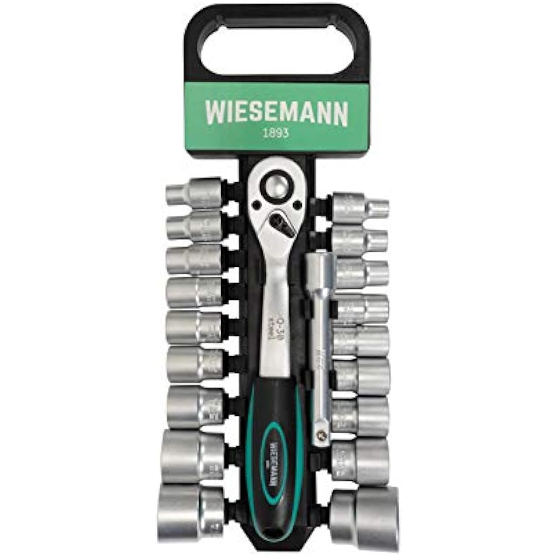 WIESEMANN 1893 Socket Wrench Set | 20-Piece 1/2" Ratchet & Cr-V Steel