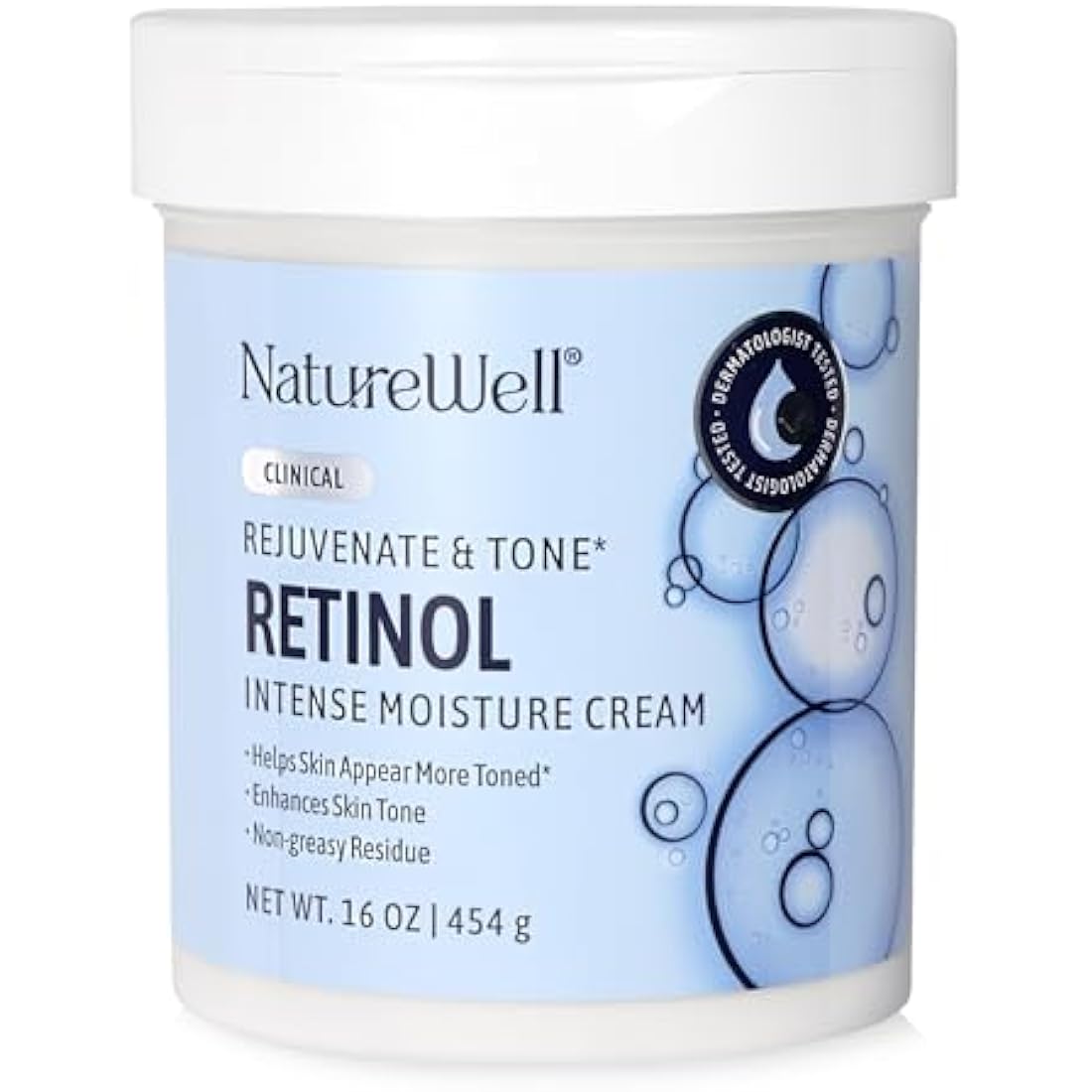 Nature Well Retinol Advanced Moisture Cream – Clinical Anti-Aging (16 oz)