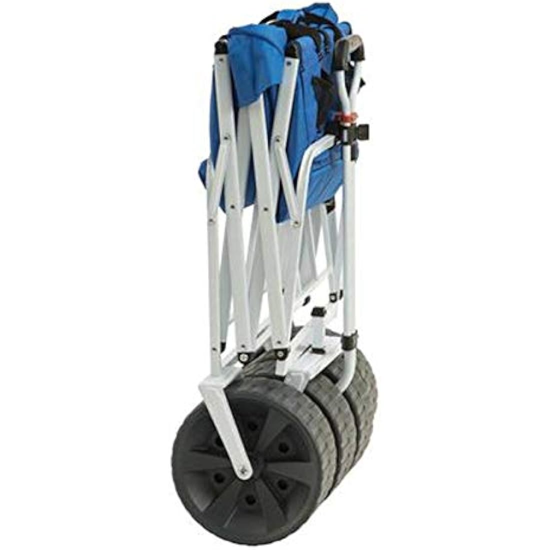 MacSports Heavy Duty Folding Beach Wagon – Blue/White Utility Cart