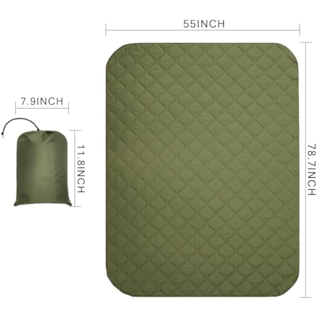 Tongcamo Military Woobie Blanket – Waterproof Camo Poncho Liner for Camping