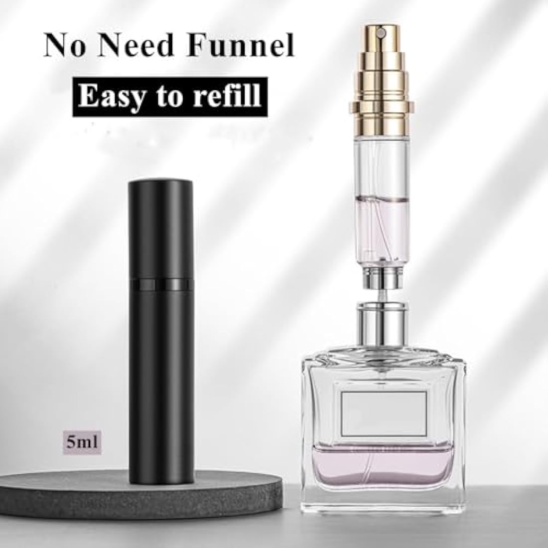 Aurdox Perfume Atomiser – 5ml Portable Refillable Travel Spray Bottle