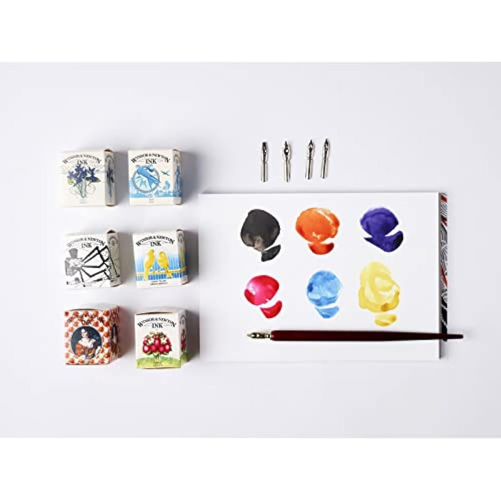 Winsor & Newton William Collection Drawing Ink Set - 8 x 14ml Bottles