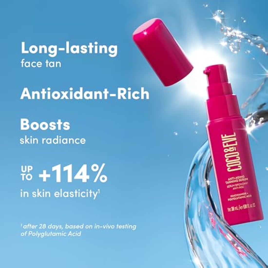 Coco & Eve Anti-Aging Face Tanning Serum with Niacinamide - 30ml