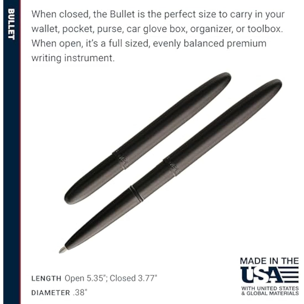 Fisher Bullet Space Pen – Matte Black All-Weather Tactical Writing Pen