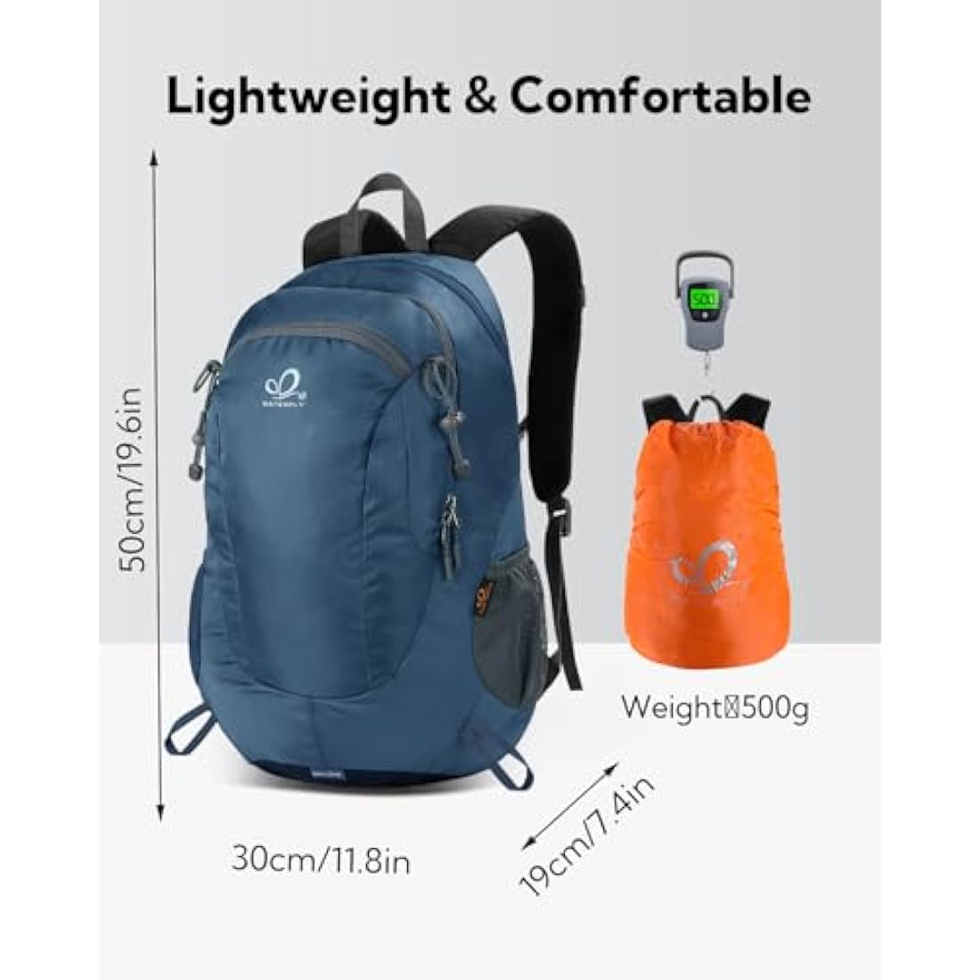 Waterfly 25L Hiking Backpack – Water Resistant Daypack with Rain Cover