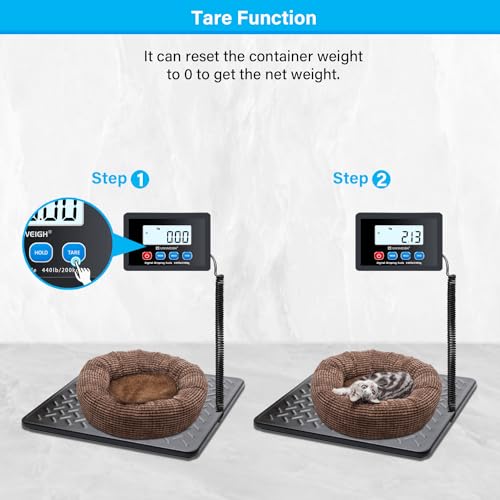 UNIWEIGH 440lbs Digital Postal Scale | Heavy Duty Alloy Steel Shipping Scale