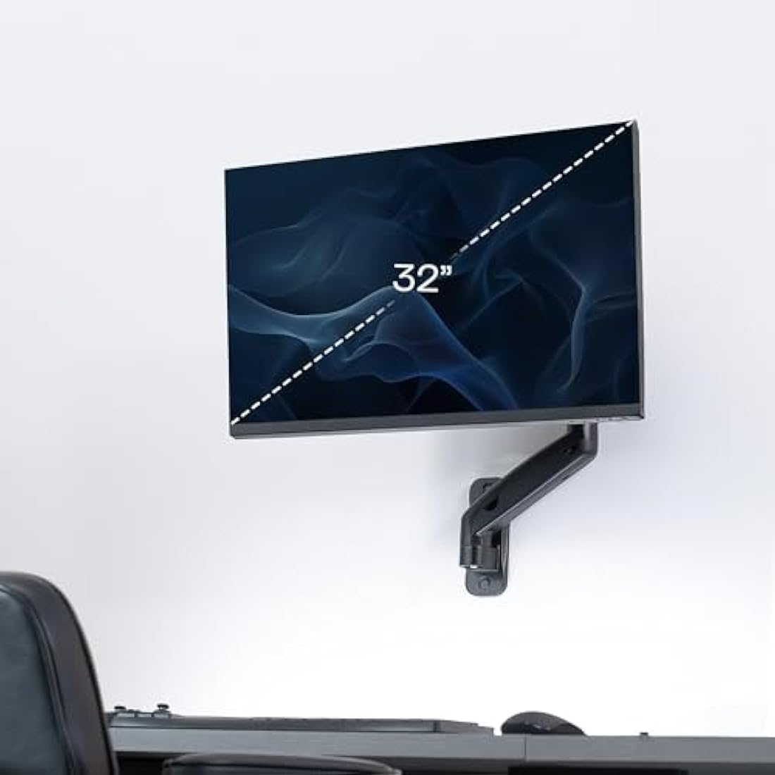 VIVO Single Monitor Wall Mount – Pneumatic Full Motion Arm for 17-27" Screens