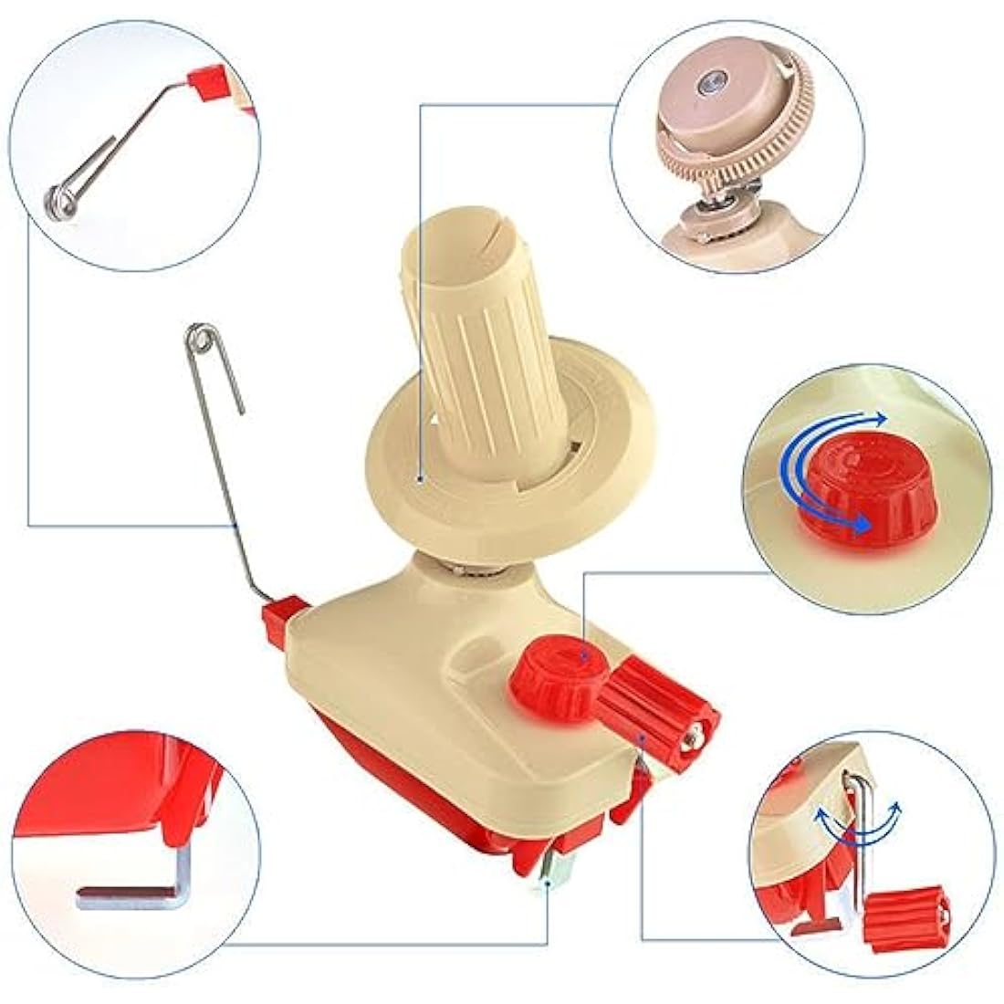 Jolof Store Yarn Ball Winder Kit with Pompom Makers and Stitch Markers