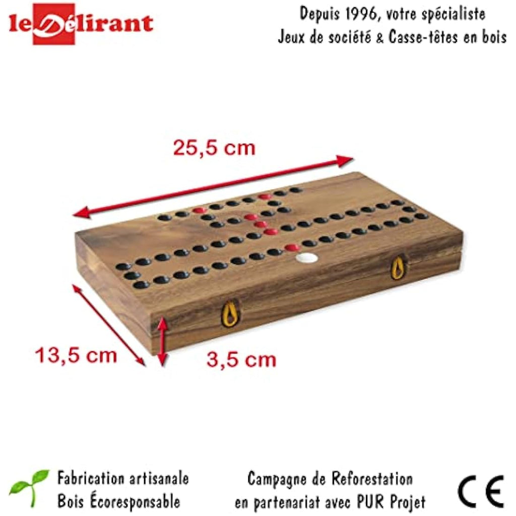 Barricade Malefitz Strategy Board Game | Eco-Friendly Wooden Travel Set