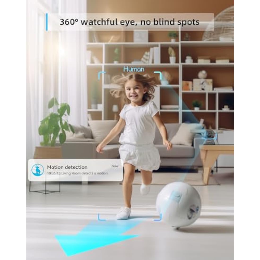 blurams 2K Pet Camera – 360° Indoor Security Camera with Night Vision