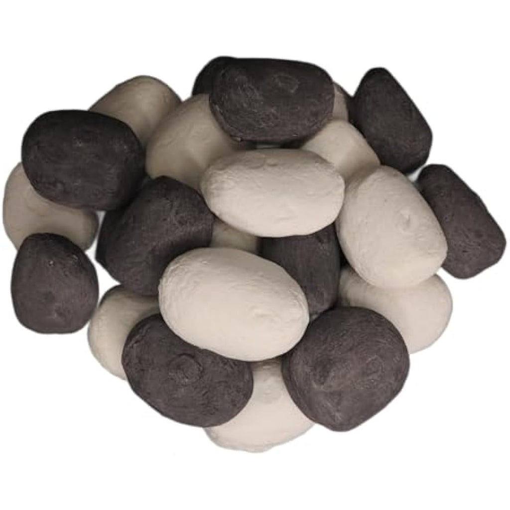 The Stove Wizard 20 Ceramic Coal Pebbles for Gas & Electric Fires