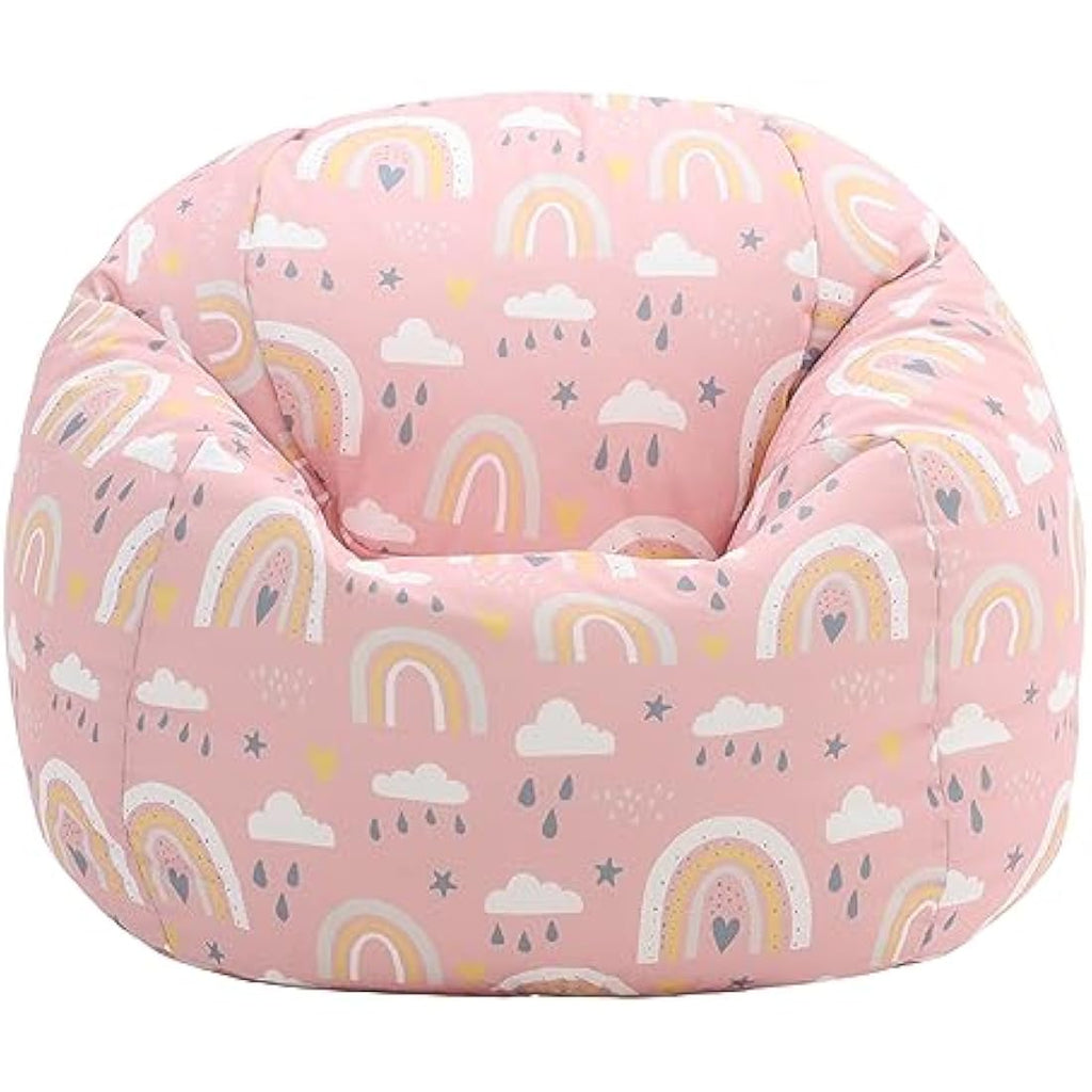 Icon Kids Rainbow Print Bean Bag Chair | Water-Resistant Seating