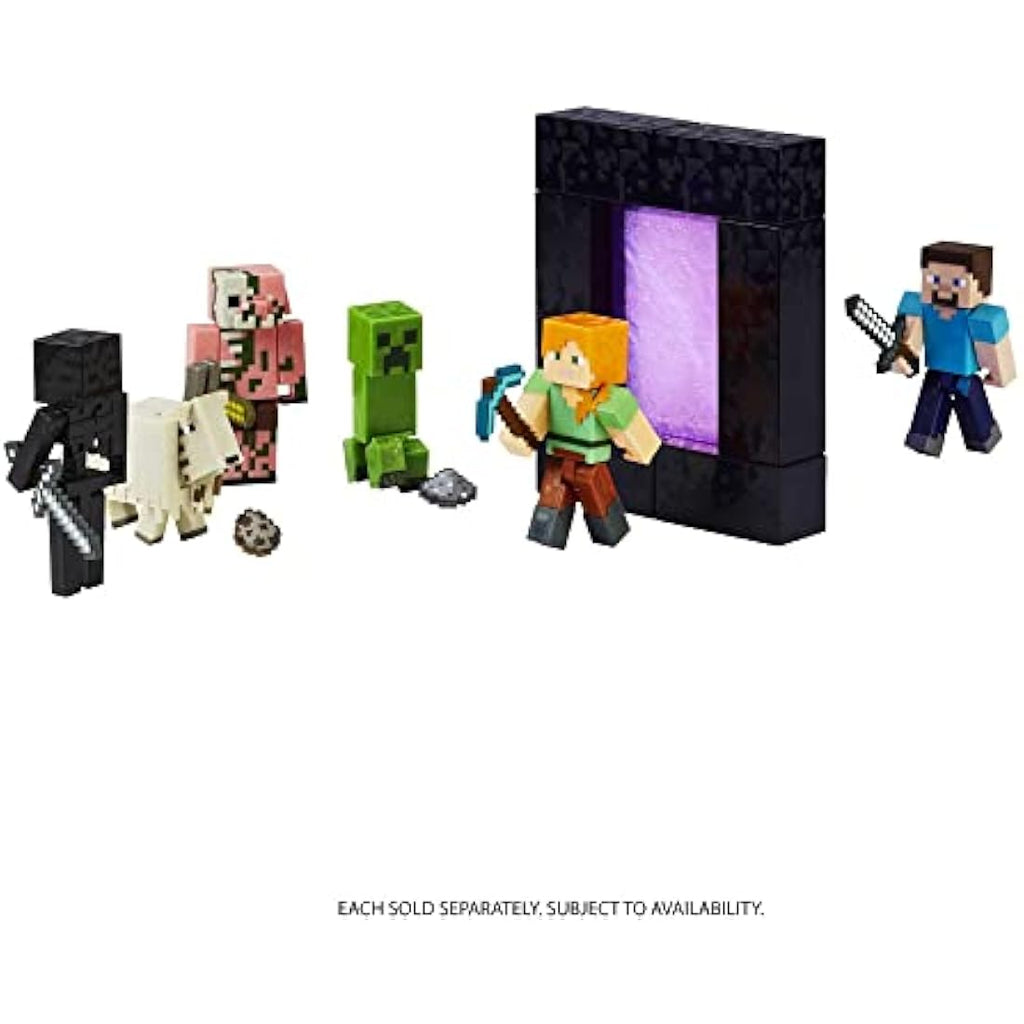 Minecraft Creeper Collectible Action Figure with Build-A-Portal Piece