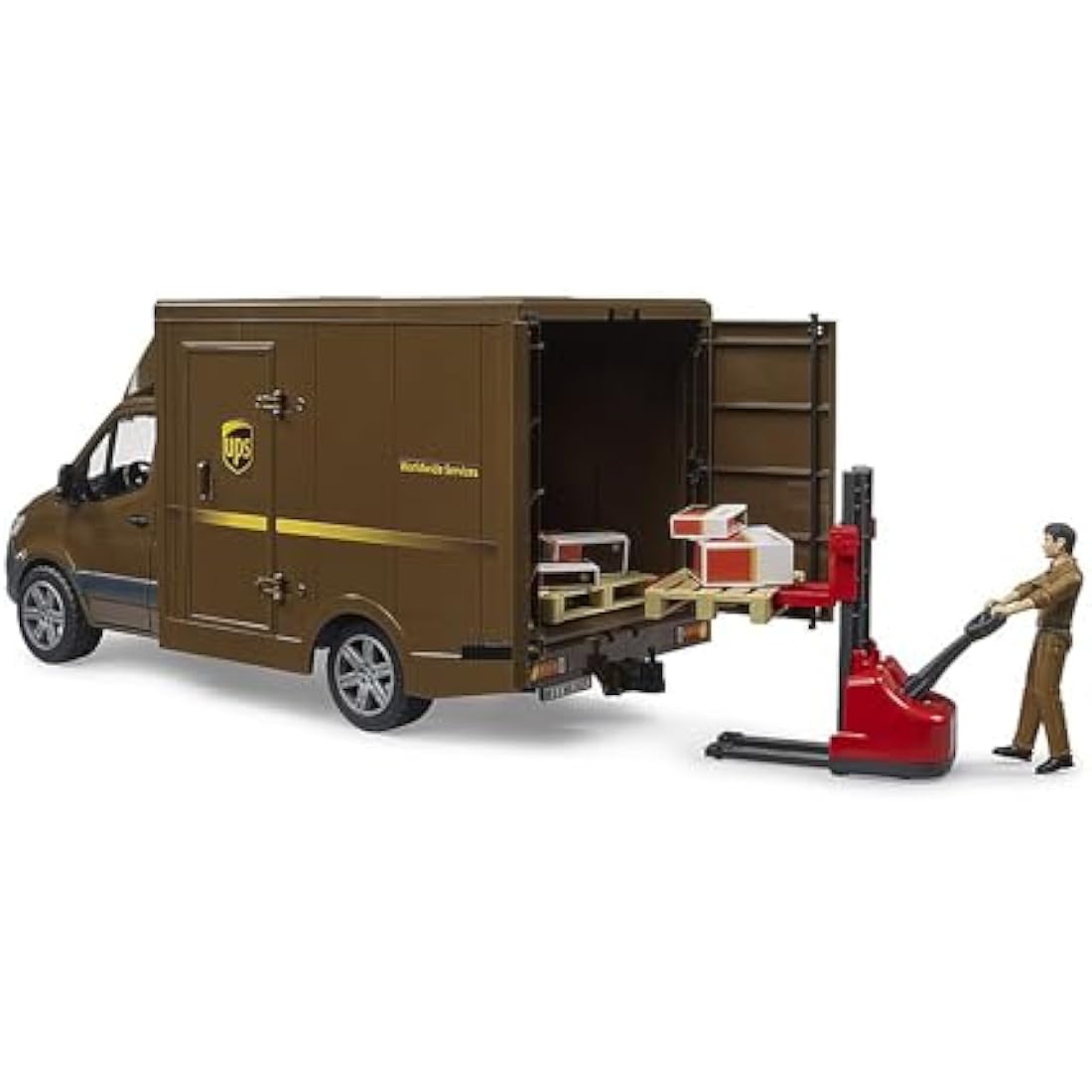 Mercedes Benz Sprinter UPS Delivery Van with Pallet Mover and Driver