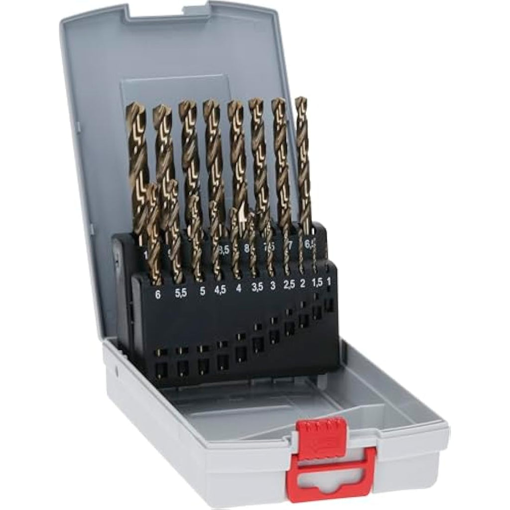 Bosch Professional 19-Piece HSS-Cobalt Metal Drill Bit Set for Stainless Steel