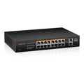 keepLiNK 18 Port PoE Switch | 16 PoE+ Ports, 240W, 2 Gigabit Uplink