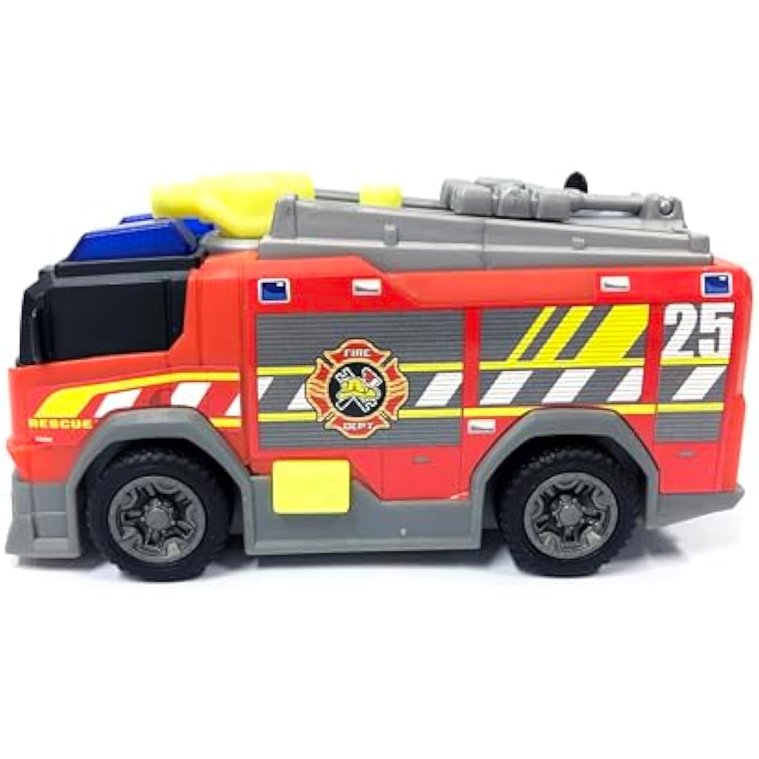 Majorette Fire Truck Toy – 15cm Land Rover with Water Spray & Siren