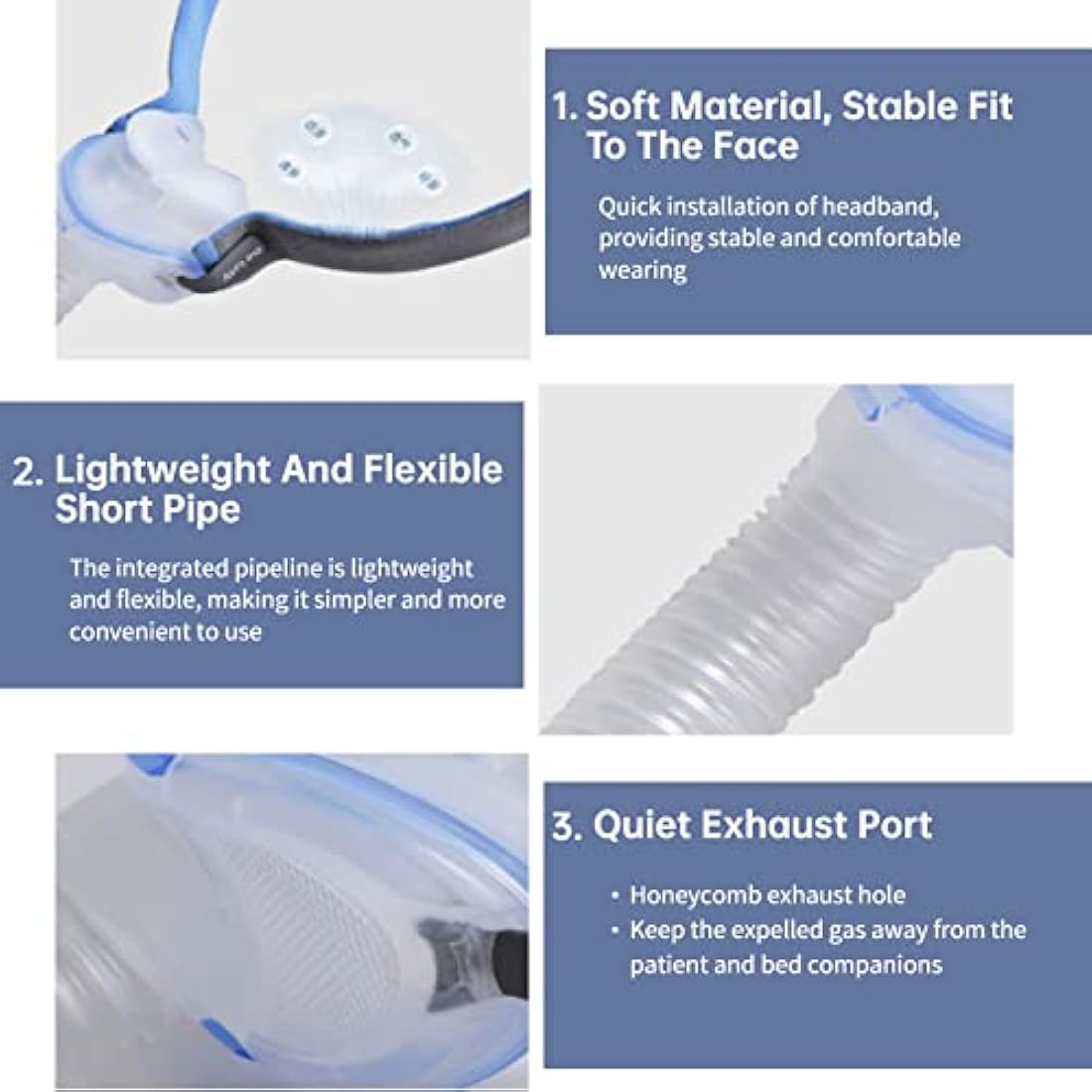 Jolof Store AirFit P10 Replacement Mask Kit – Headgear, Frame & 3 Pillows